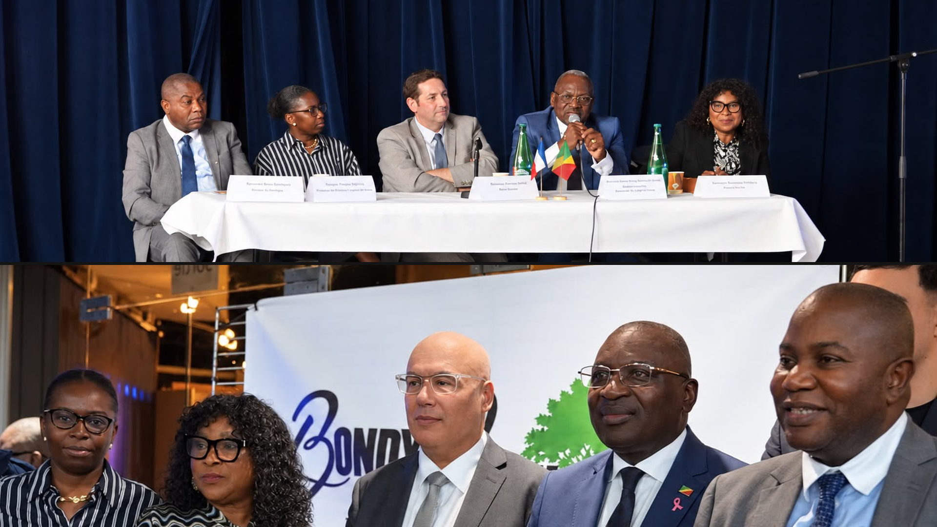 Photographie de la conférence-débat organisée à Bondy le 24 octobre 2026, consacrée au rôle historique de Brazzaville dans la France libre et aux enjeux de souveraineté de la République du Congo.